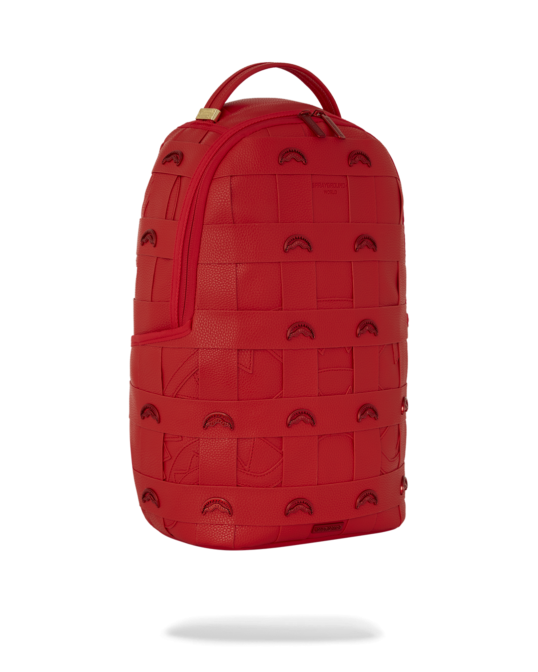 Backpack side view showing adjustable straps and ergonomic padding