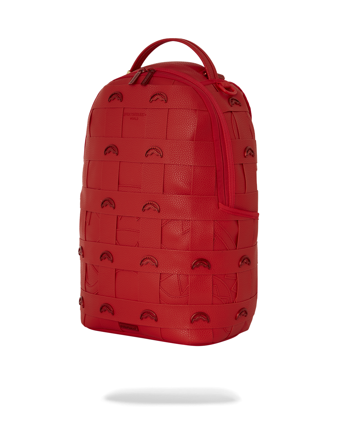 Backpack side view showing adjustable straps and ergonomic padding