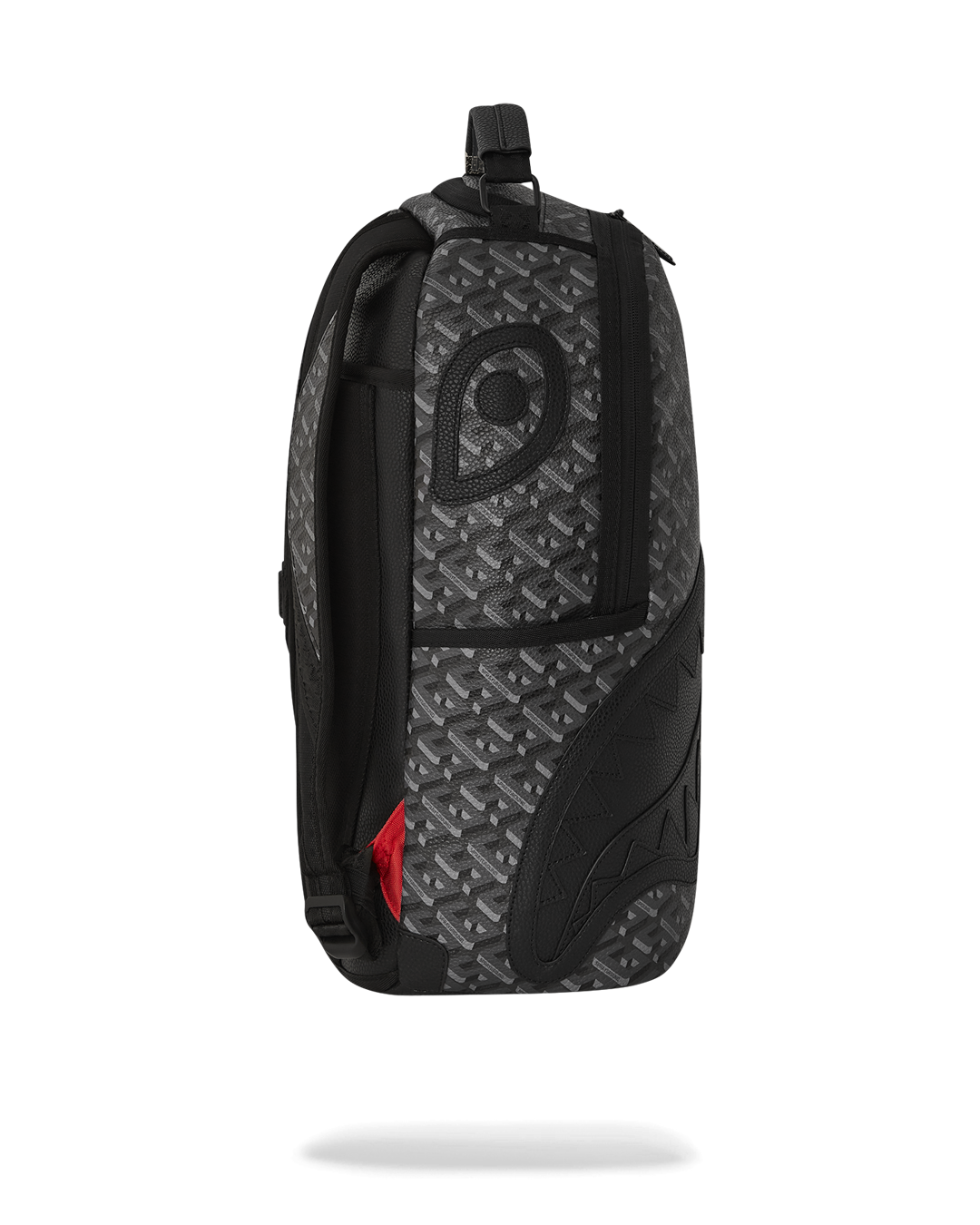 Designer backpack with ergonomic mesh back padding and adjustable straps