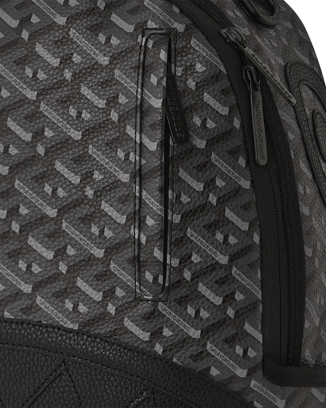 Designer backpack with ergonomic mesh back padding and adjustable straps