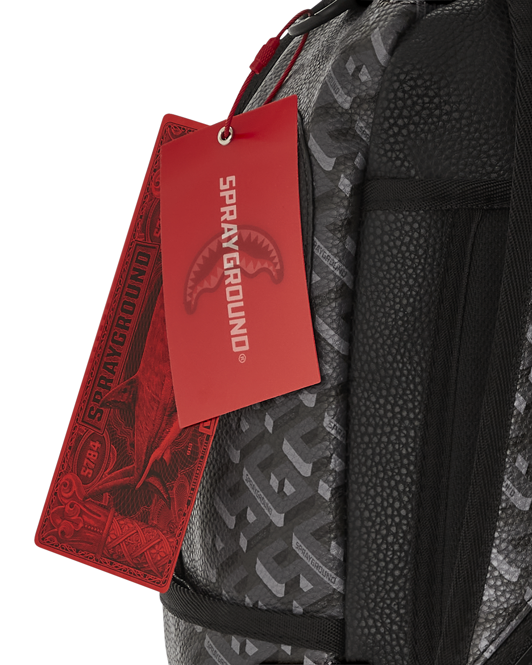 Designer backpack with ergonomic mesh back padding and adjustable straps