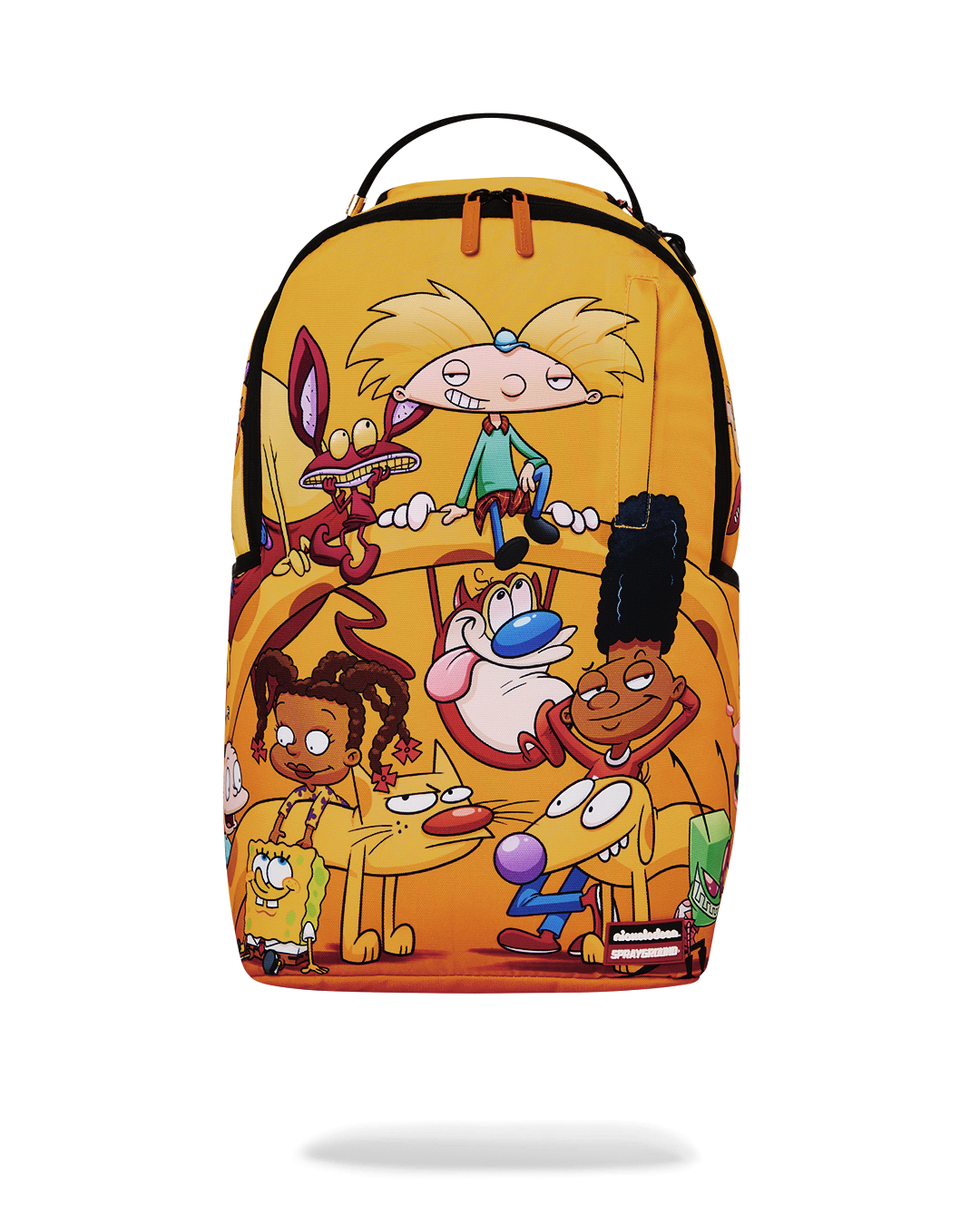Sprayground backpack with clear design showcasing 90s Nickelodeon characters
