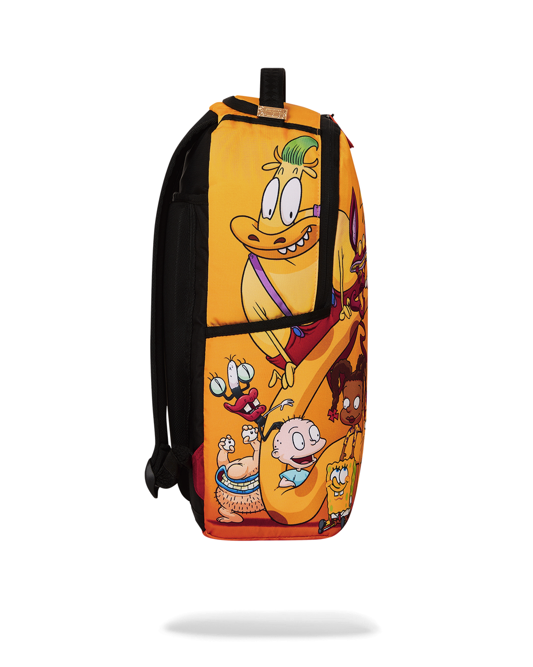 Multiple pockets including front zipper pocket and side pockets for storage