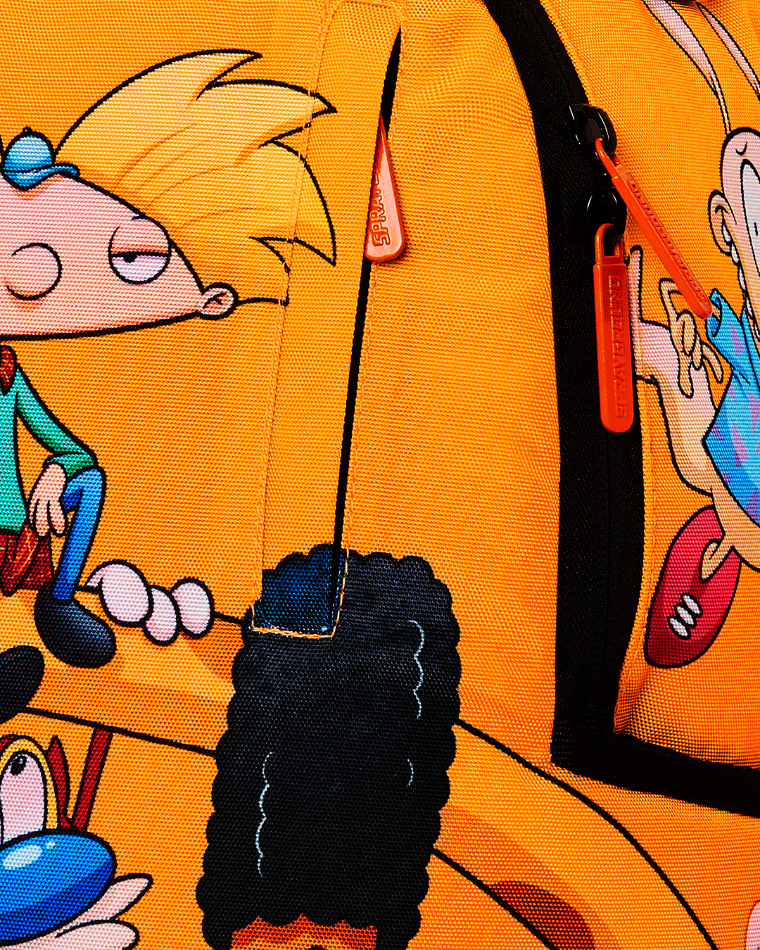 Multiple pockets including front zipper pocket and side pockets for storage