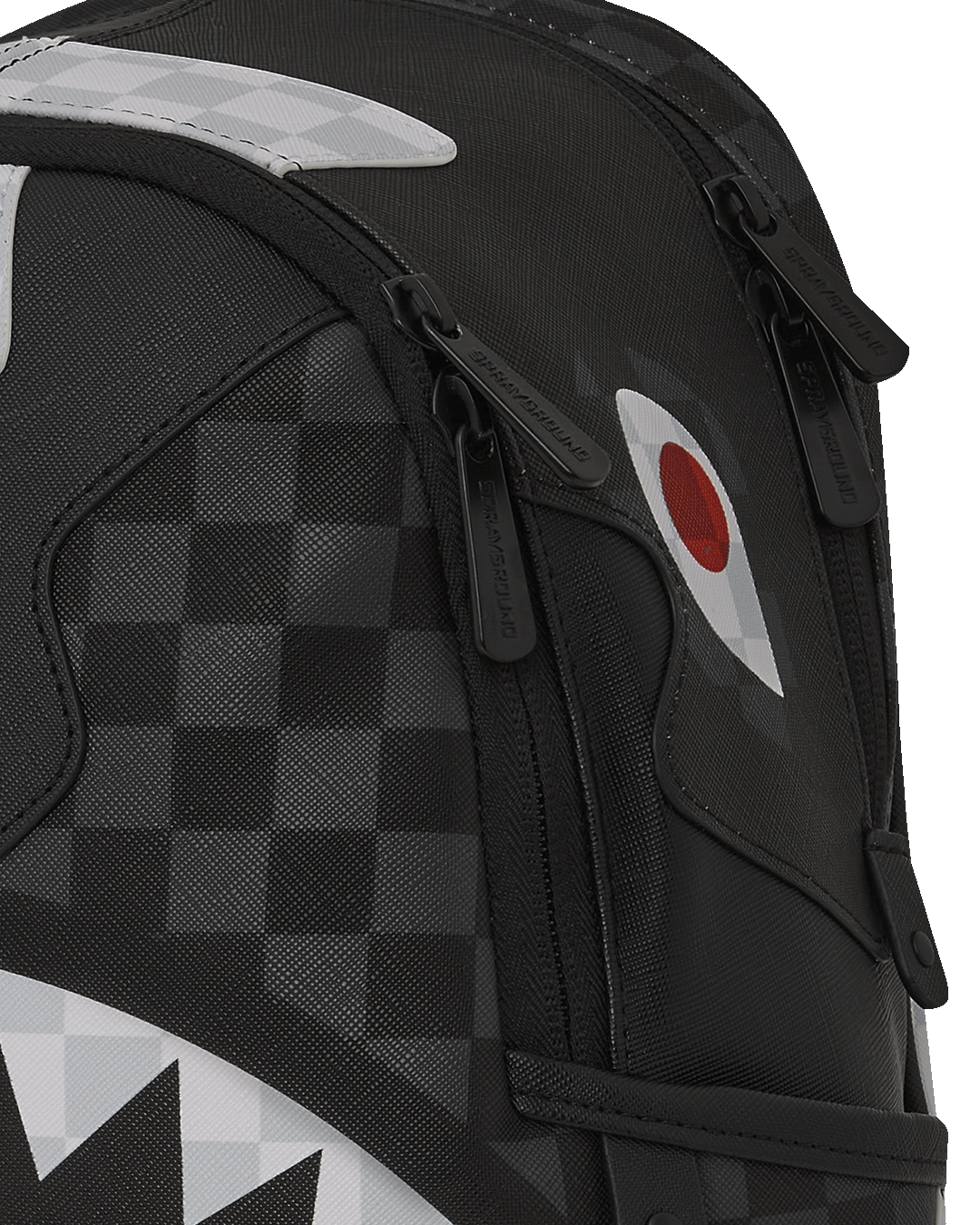 Savage Elite Triple Decker Backpack with gold zippers and side pockets.