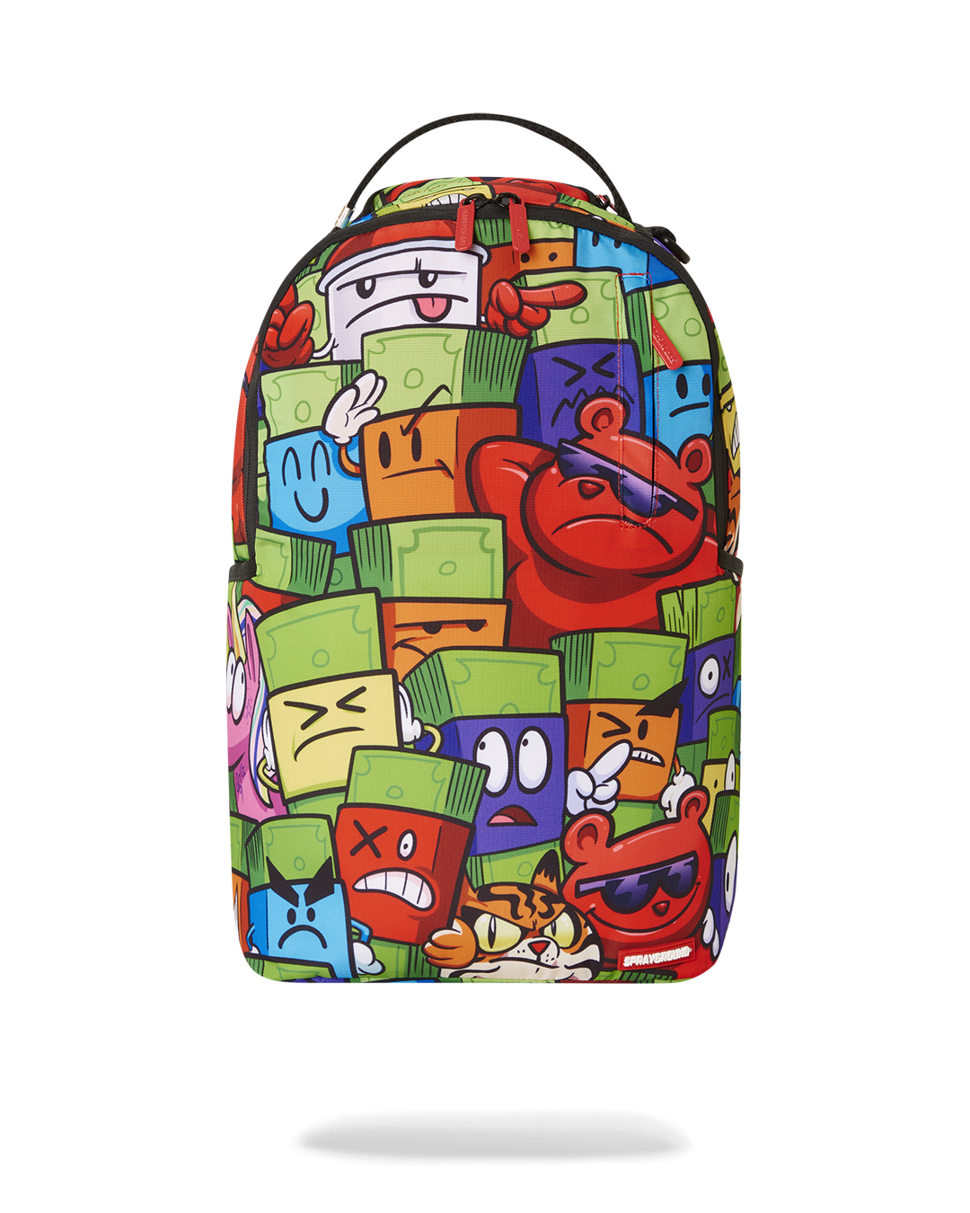 Sprayground DLXSR backpack front view with multiple pockets