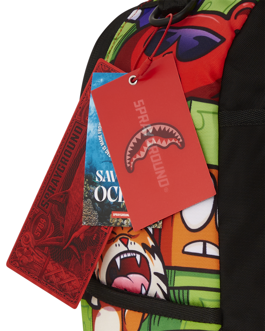 Sprayground Authentic Travel Backpack - back view with ergonomic mesh padding