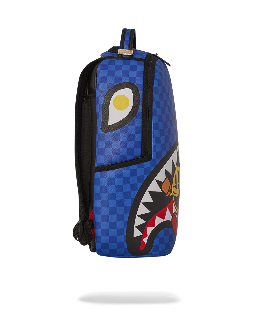 Front view of the gaming backpack with organized compartments and adjustable straps