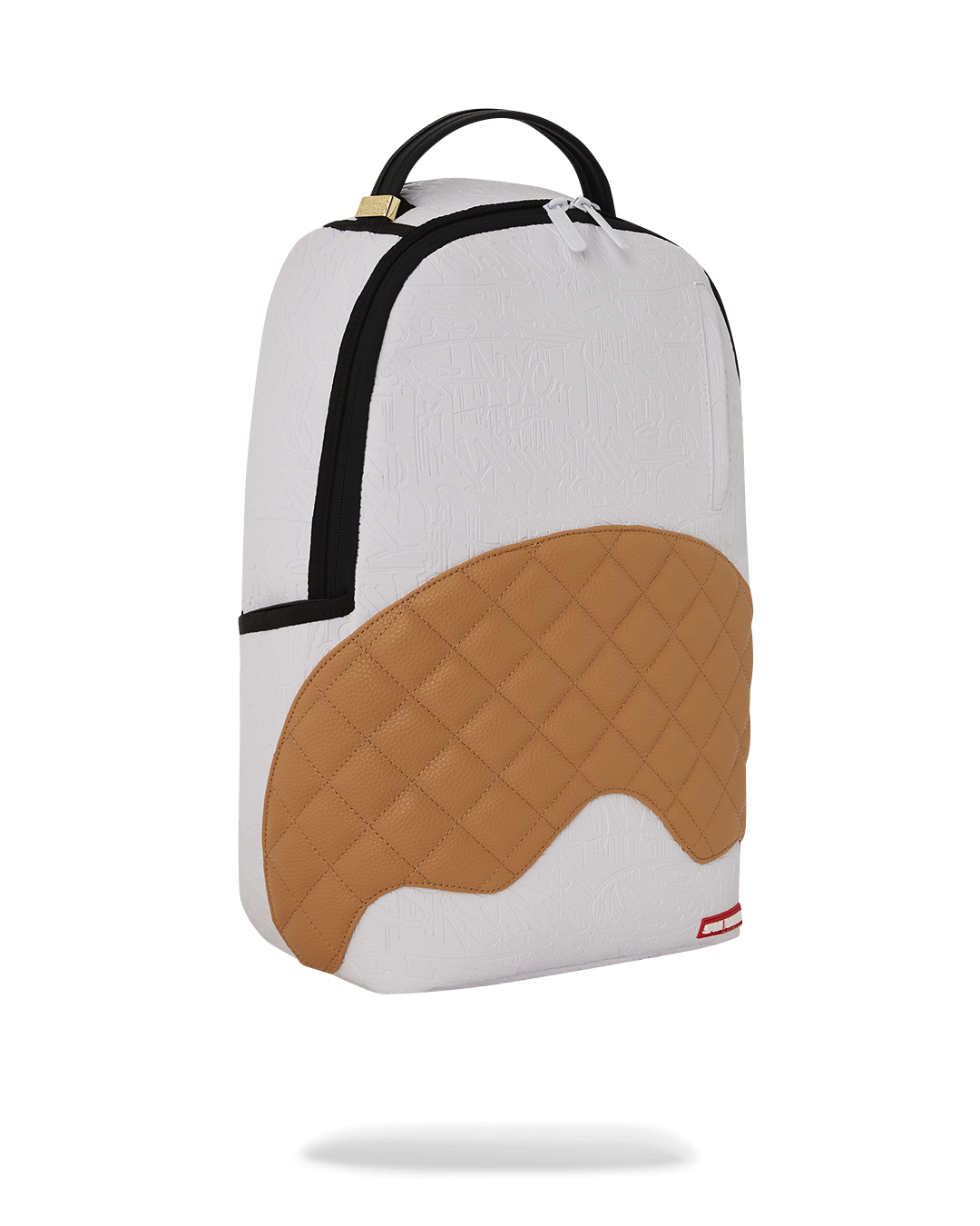 Side view of the backpack with side pockets and ergonomic mesh back padding
