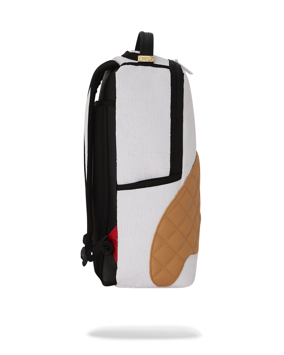 Interior shot highlighting the velour laptop sleeve and mesh organizer pocket