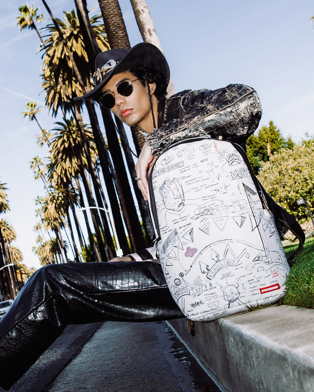 Interior view of the travel backpack showcasing laptop compartment and organizer.