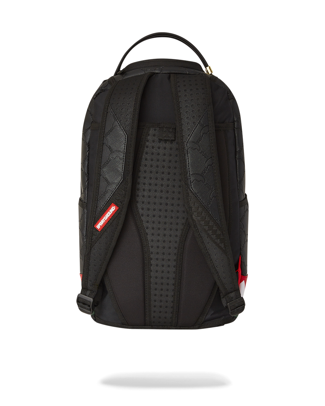 Back view with adjustable straps and mesh padding on the GO HARD OR GO HOME DLXSV backpack