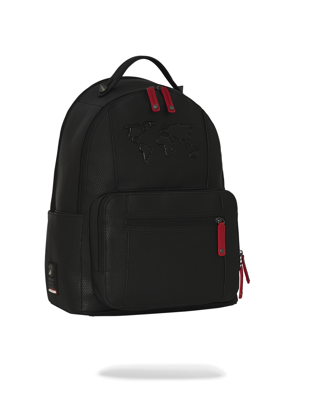 Backpack opened to reveal interior compartments for travel essentials