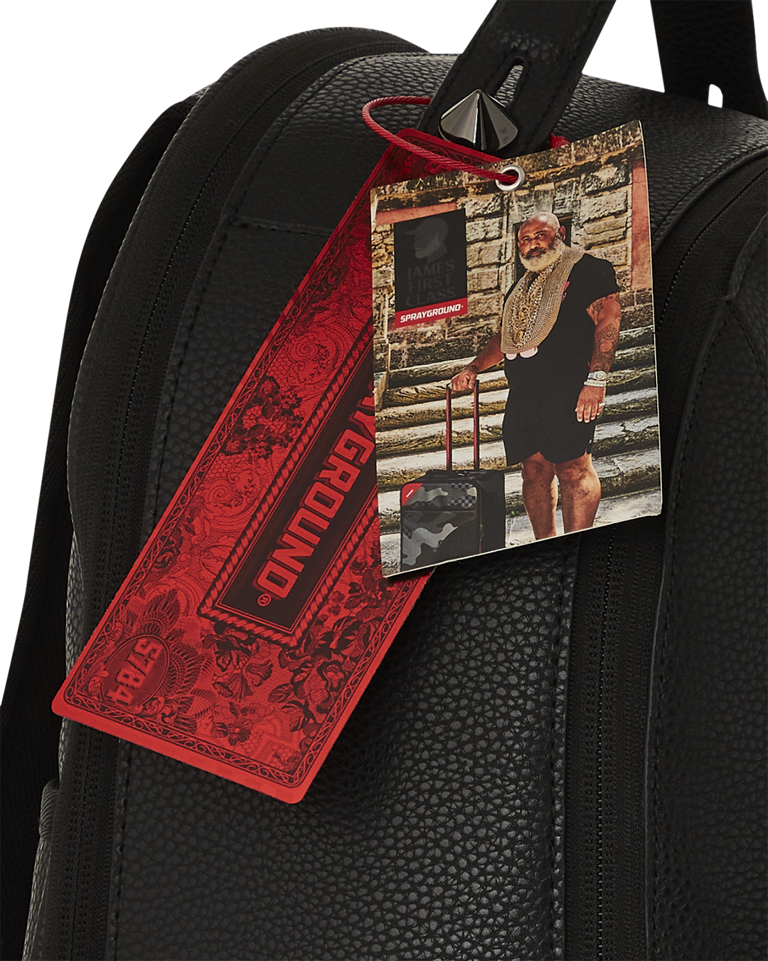 James First Class backpack in use, showcasing side pockets and ergonomic straps