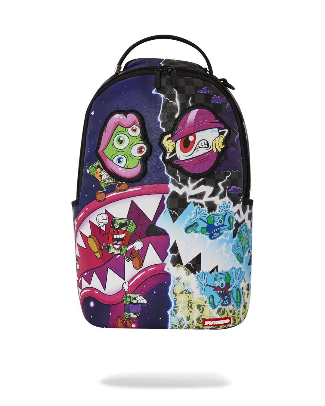 Sprayground Faux Leather Backpack with laptop compartment and water-resistant design