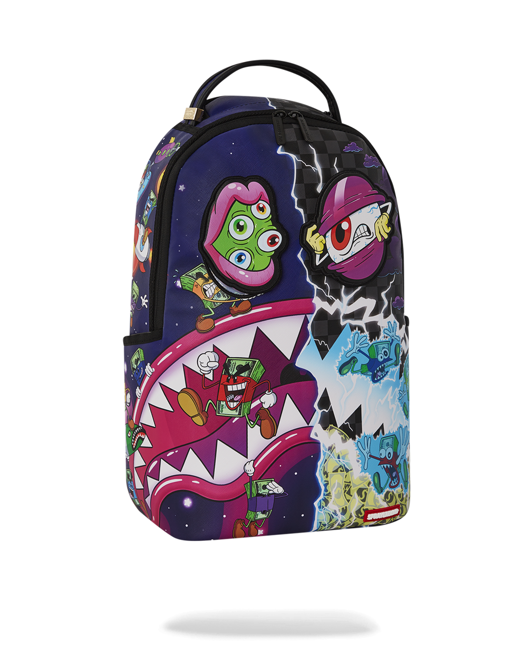 Sprayground Faux Leather Backpack with laptop compartment and water-resistant design