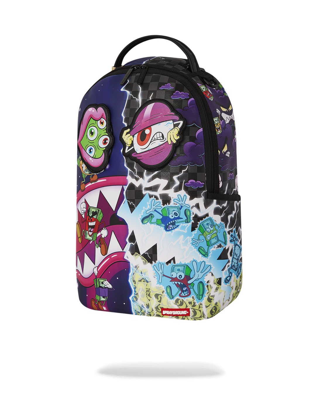 Sprayground Faux Leather Backpack with laptop compartment and water-resistant design