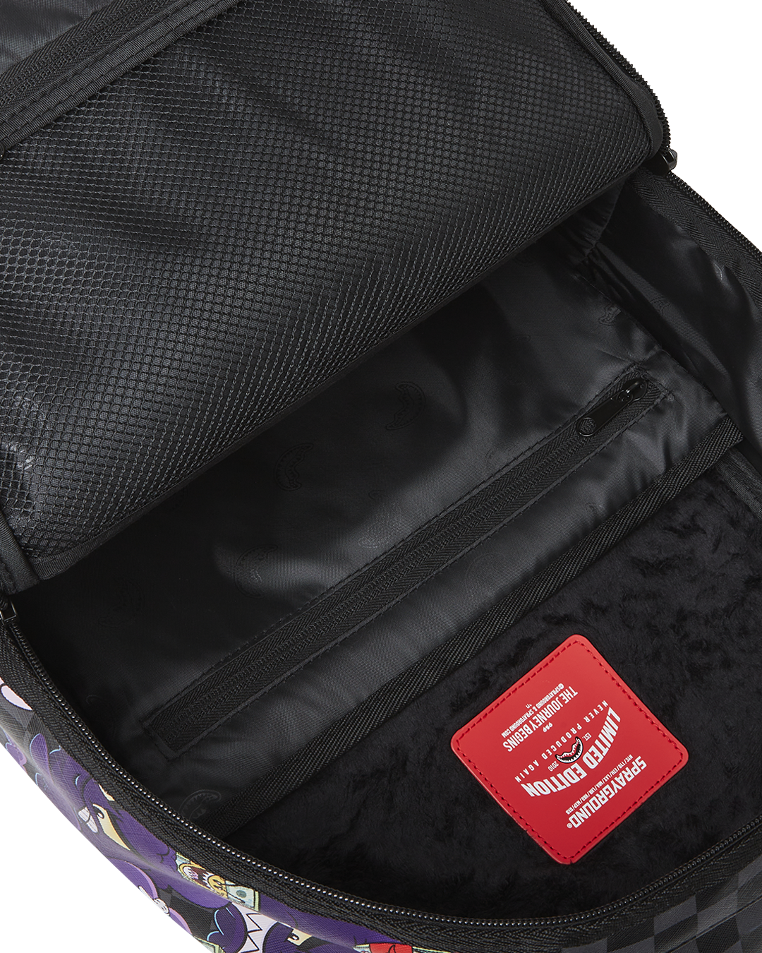 Sprayground Faux Leather Backpack with laptop compartment and water-resistant design