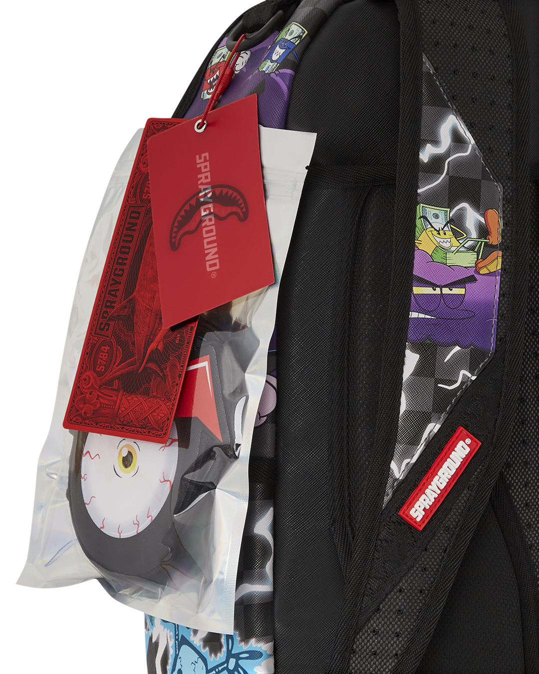 Sprayground Faux Leather Backpack with laptop compartment and water-resistant design