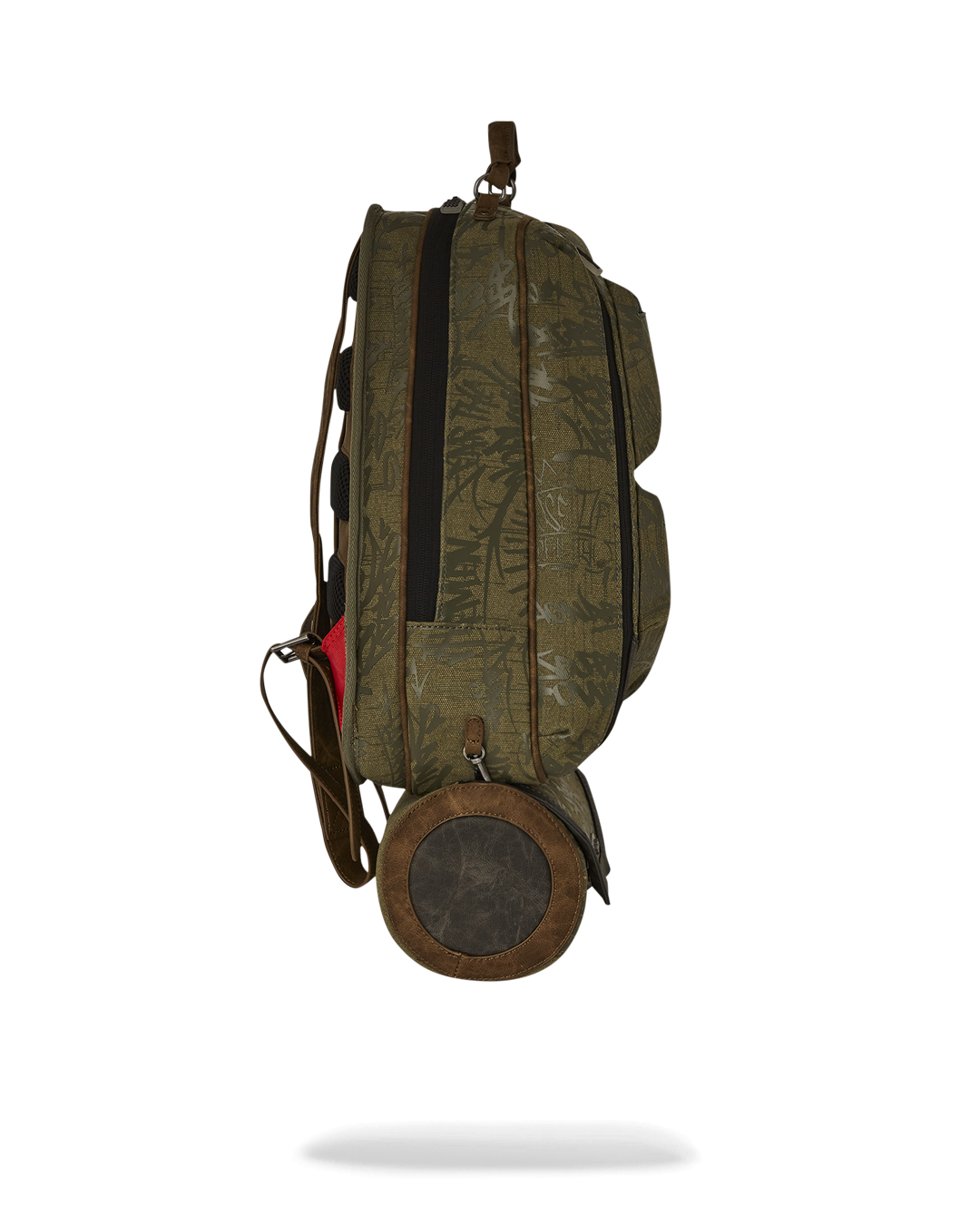 Crossbody bag detached from backpack, styled for urban daywear