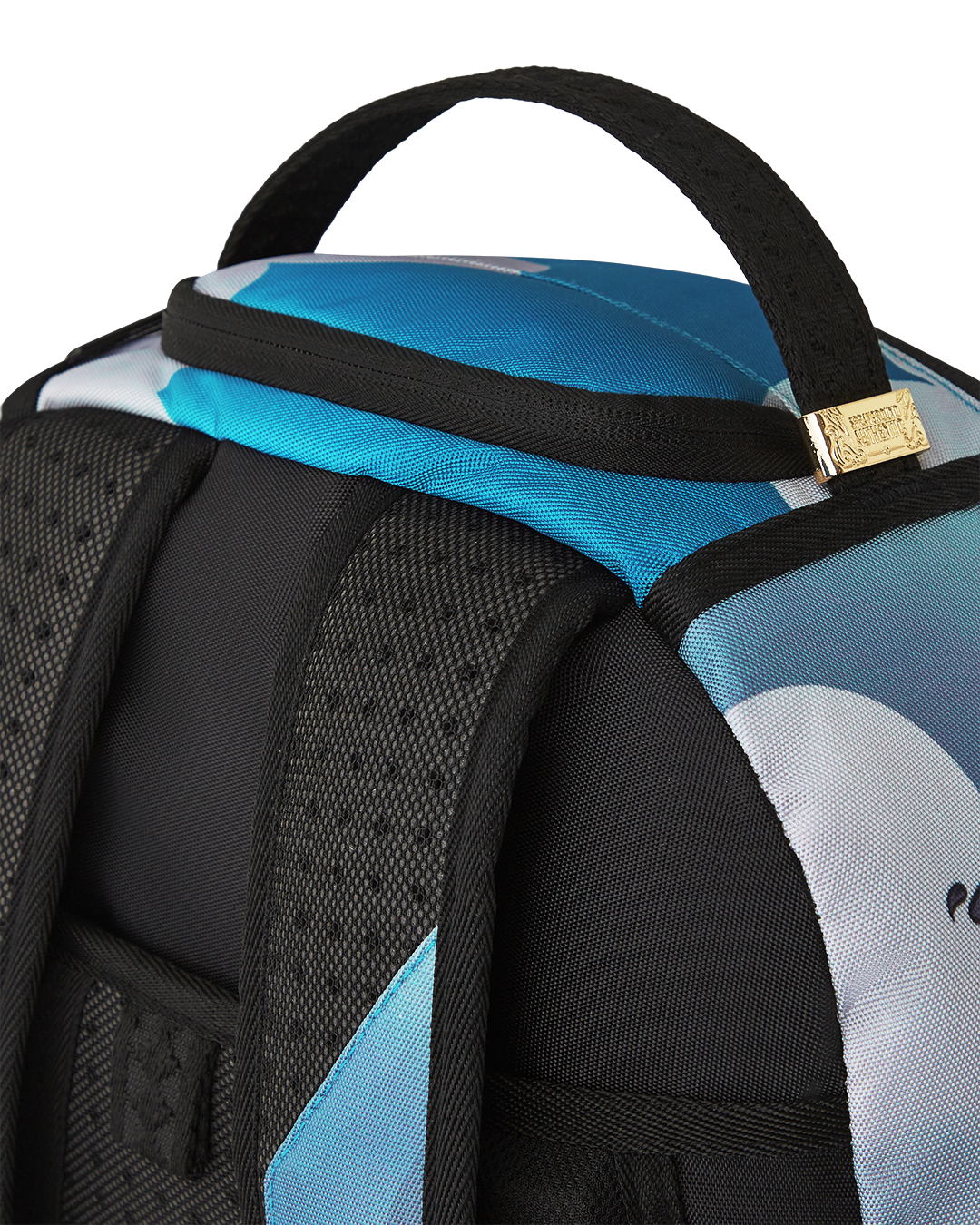 Deluxe Sprayground backpack with ergonomic mesh back padding and adjustable straps
