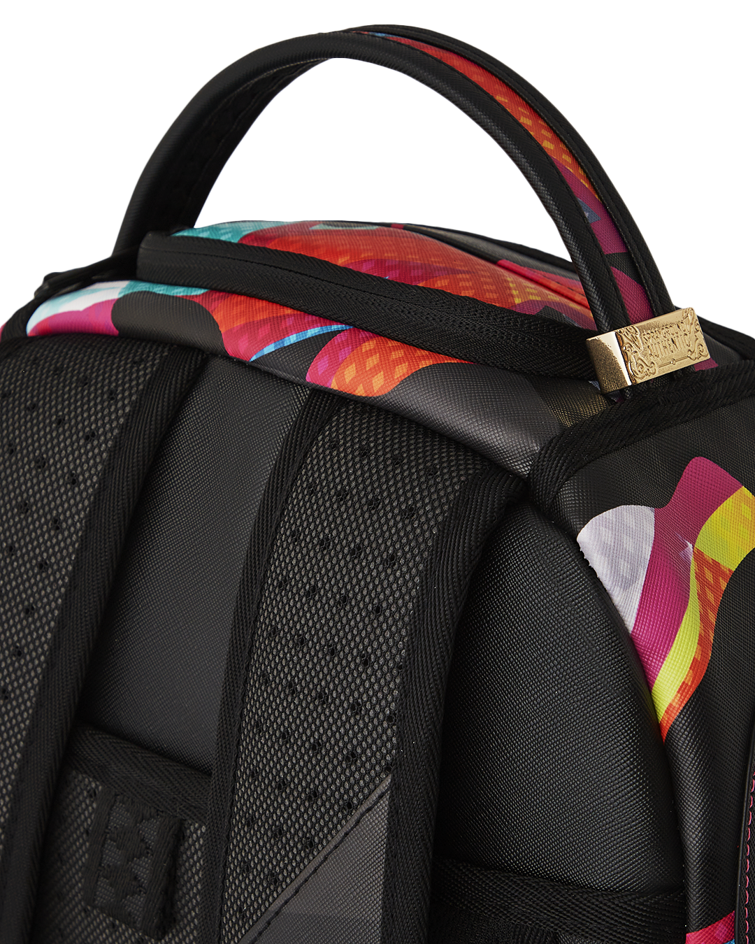 Back view showing mesh padding and adjustable straps for comfort