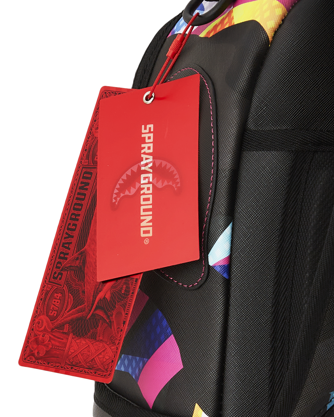 Back view showing mesh padding and adjustable straps for comfort