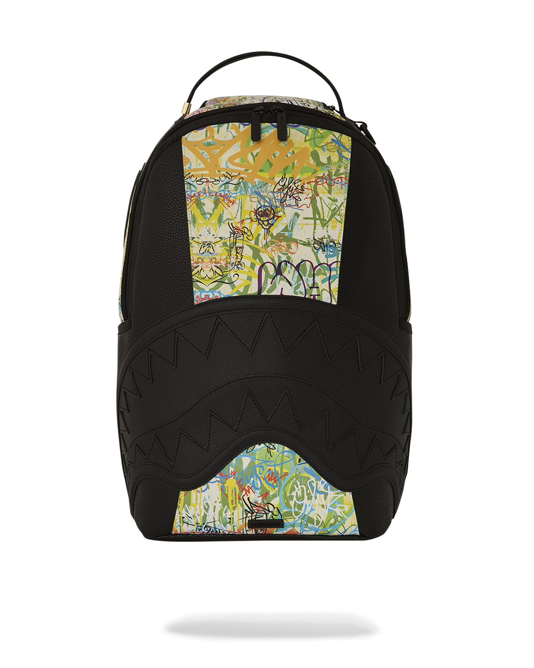 Faux leather backpack worn by a traveler in a city, showcasing side pockets and ergonomic straps.