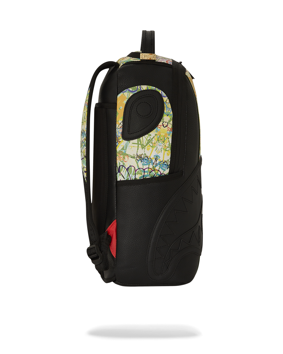 Close-up of the backpacks interior, highlighting the velour laptop compartment and organizer pockets.