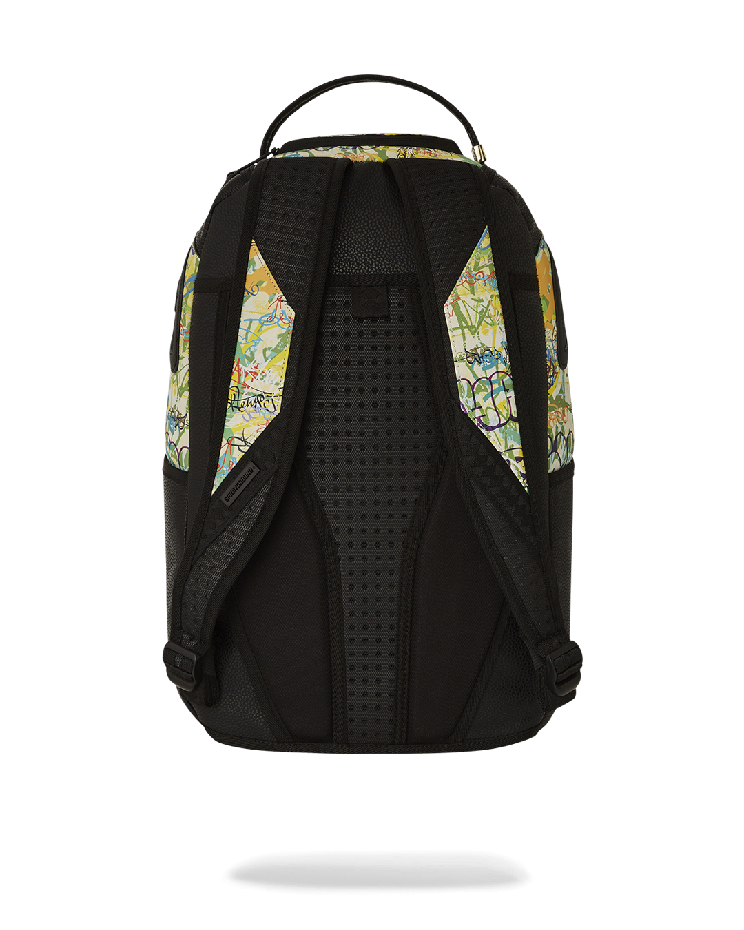 Faux leather backpack worn by a traveler in a city, showcasing side pockets and ergonomic straps.