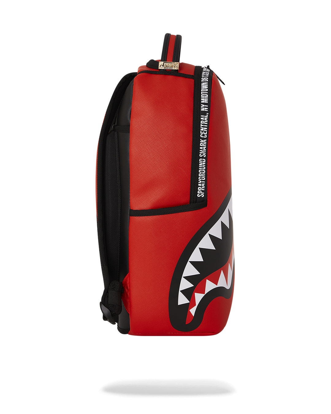 Interior view of the luxurious travelers backpack showcasing laptop compartment.