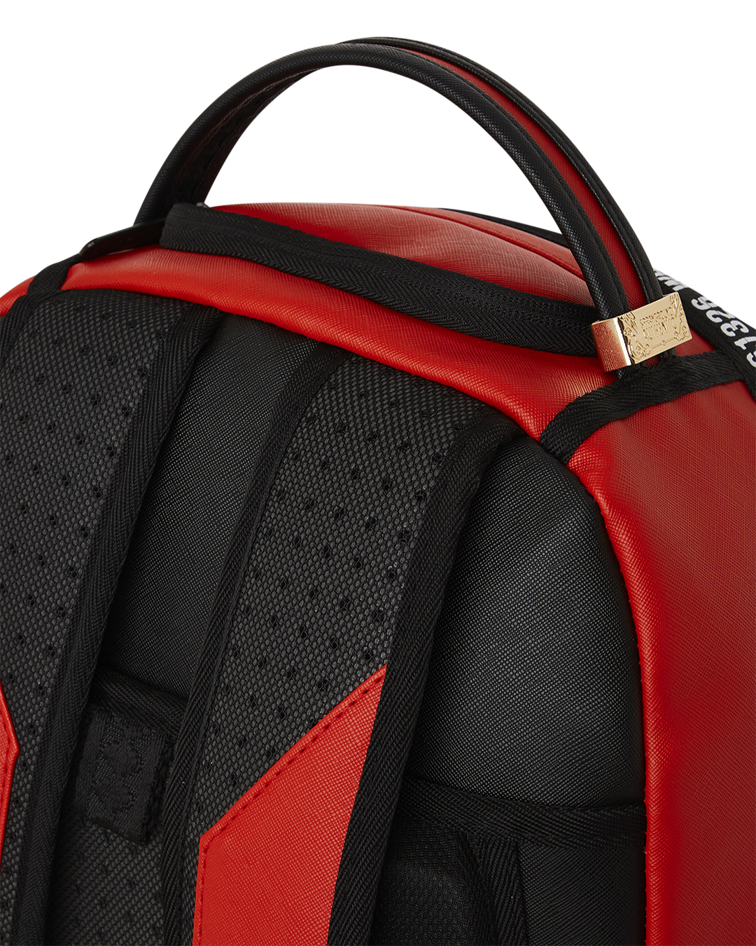 Backpack and travel essentials: stylish bag with adjustable straps and gold hardware.