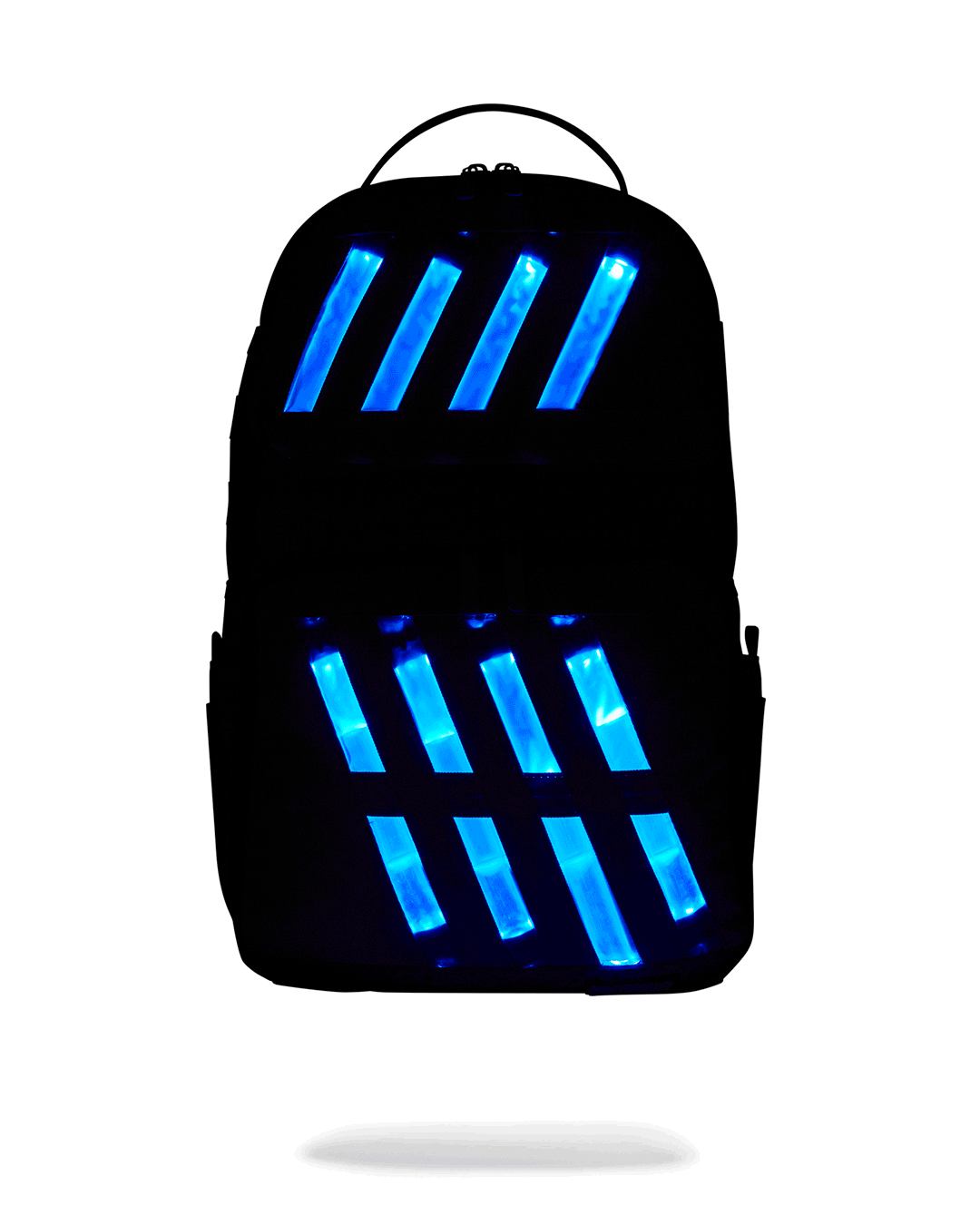 Storm Trooper LED Backpack front view with lights on