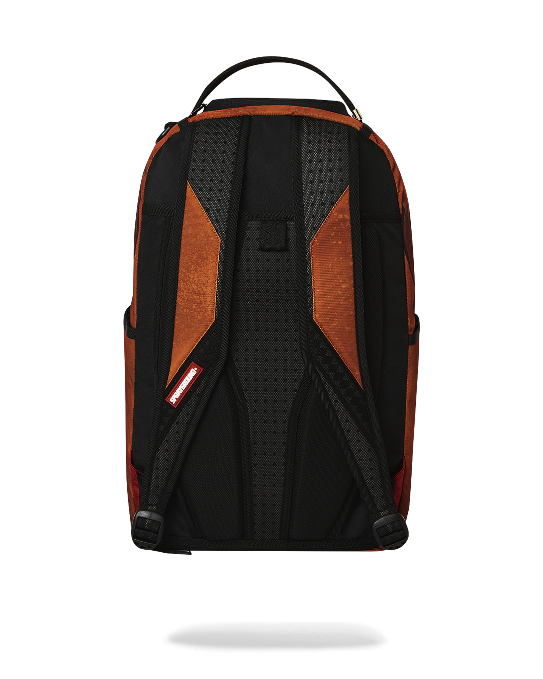 Sprayground Freddy Shark Backpack pink front view with multiple pockets