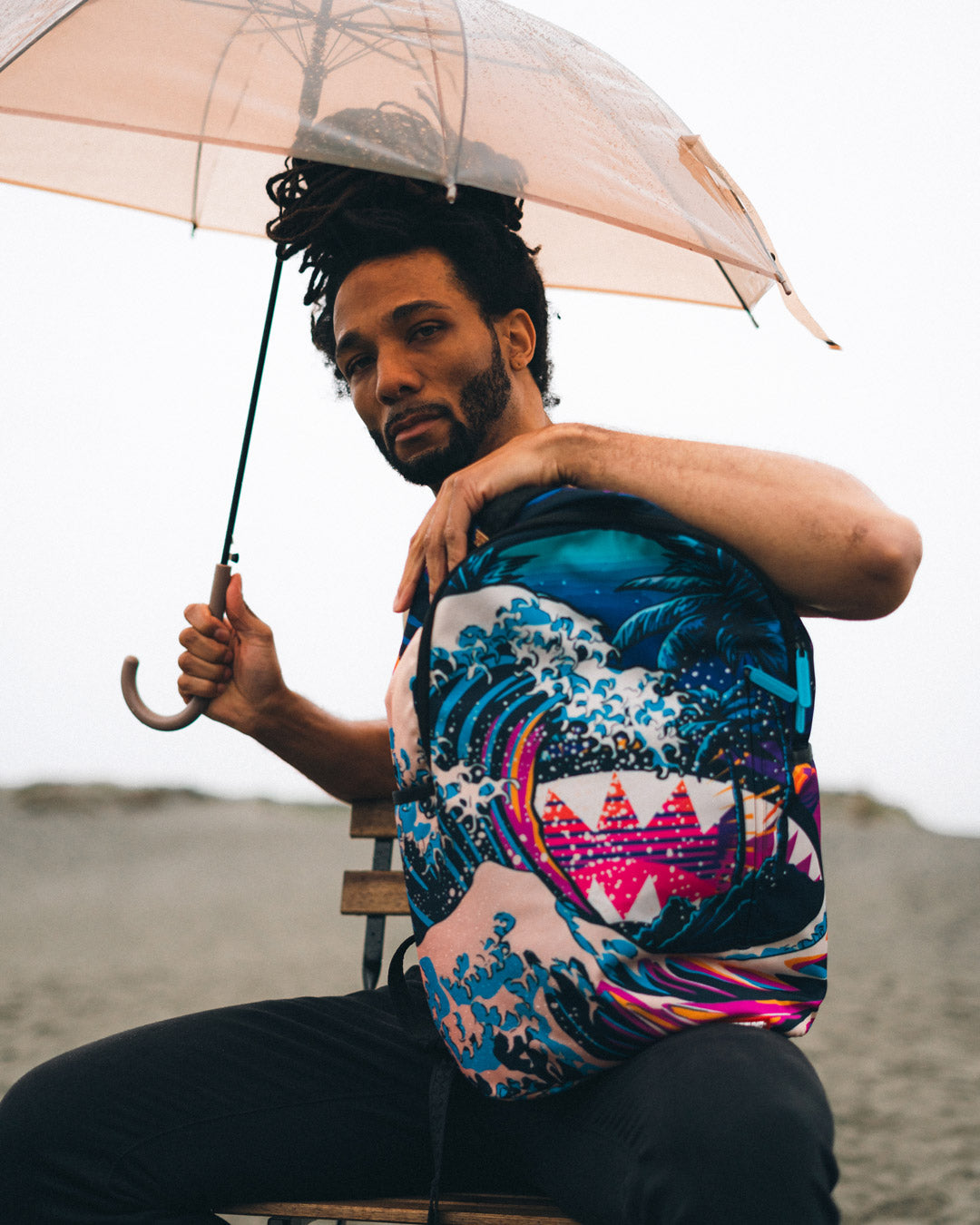 Designer Backpack with ergonomic mesh back padding for comfort