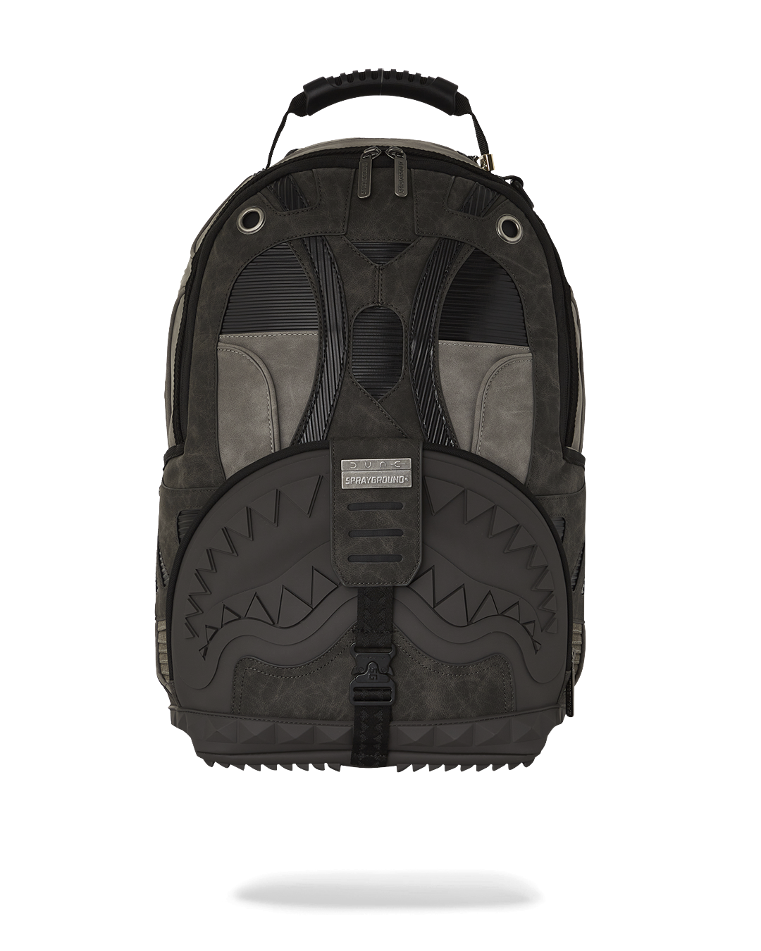 Dune Stillsuit Shark Backpack front view with shark mouth pocket