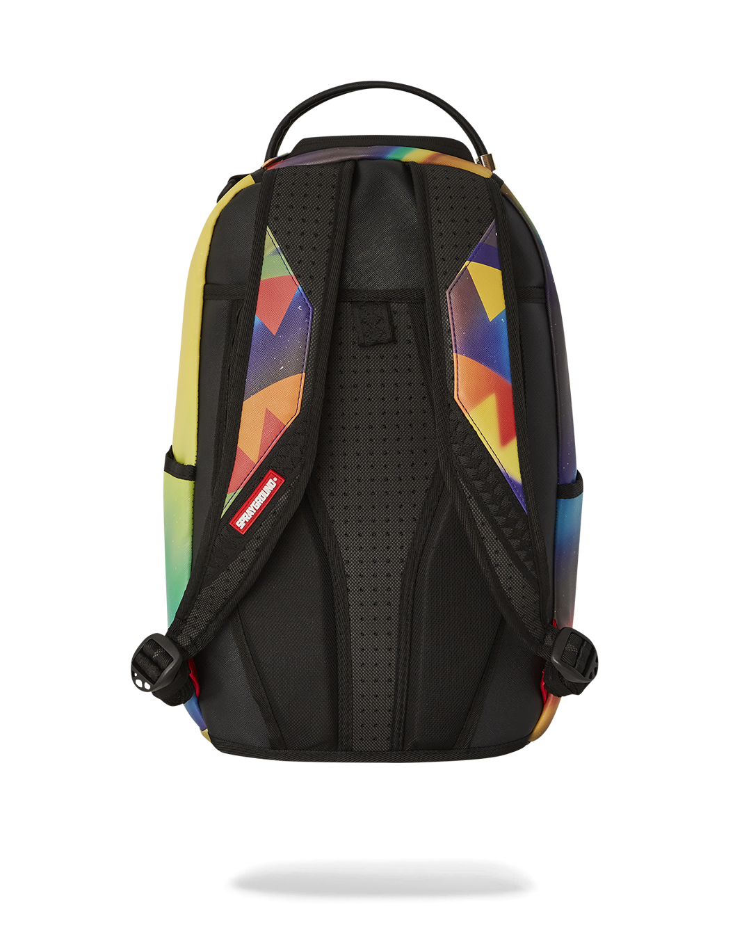 Aurora Borealis backpack in use, showcasing its sleek design and side pockets