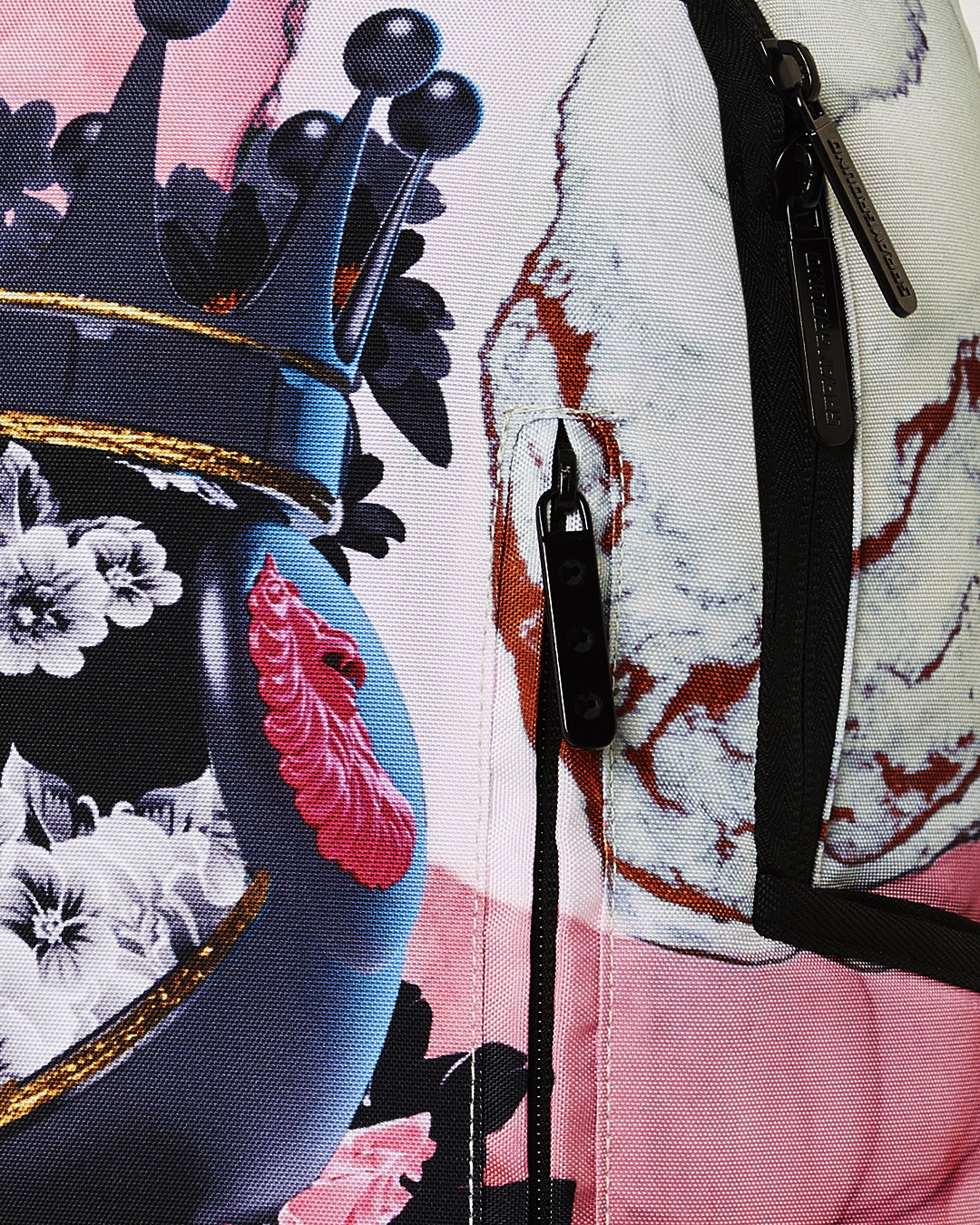 Close-up of padded laptop compartment and organizer pockets