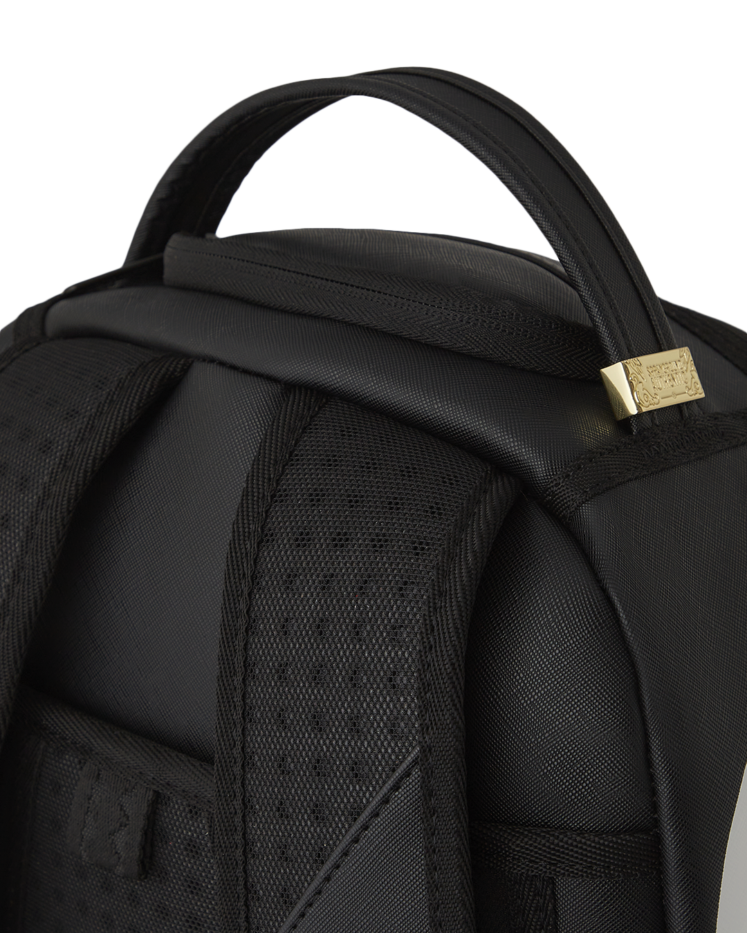 Side angle of the womens travel backpack showcasing side pockets.