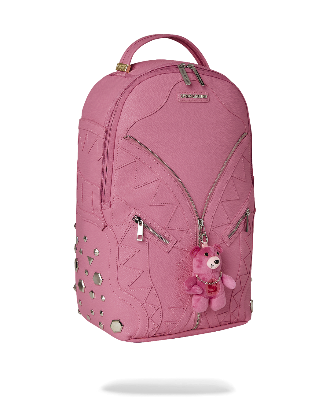 Interior view of backpack showing separate velour laptop compartment and mesh organizer pocket