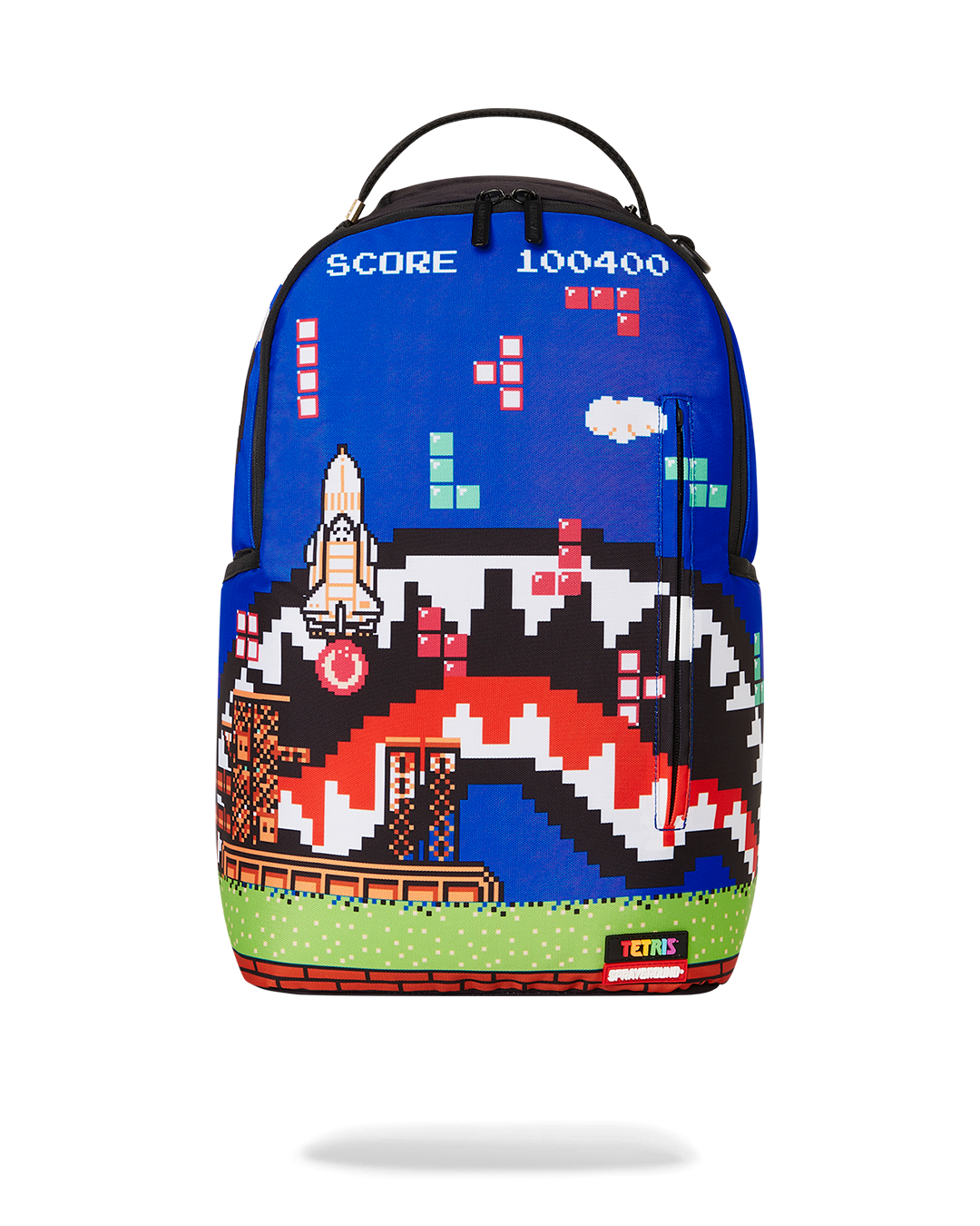 TETRIS Mind Games Limited Edition backpack with pink accents and ergonomic design