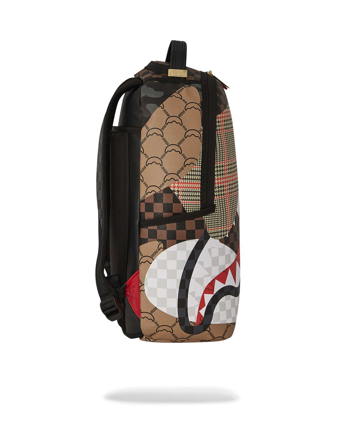 Interior shot showing velour laptop compartment and organized pockets