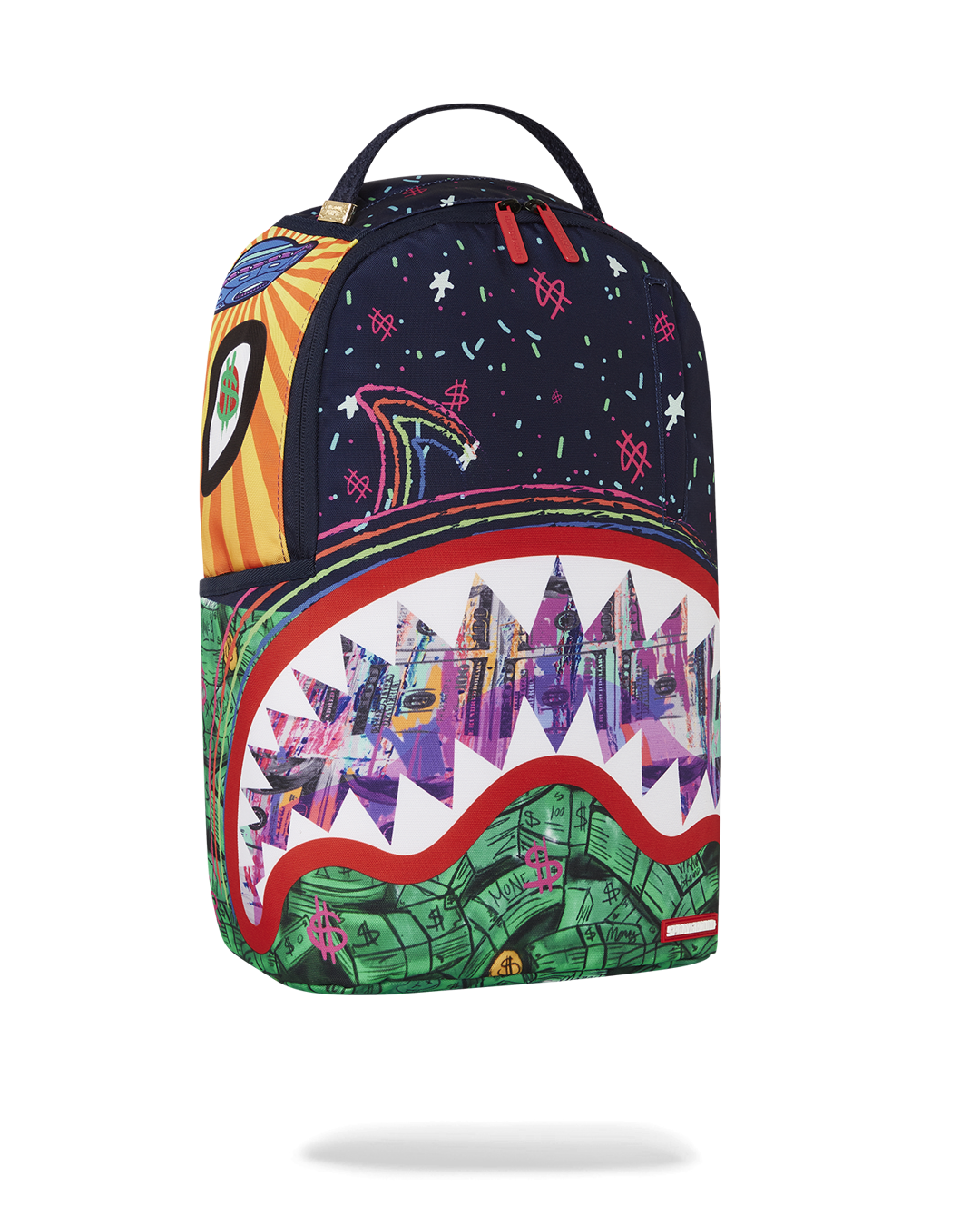 Side angle of the travel backpack for women with adjustable straps and side pockets