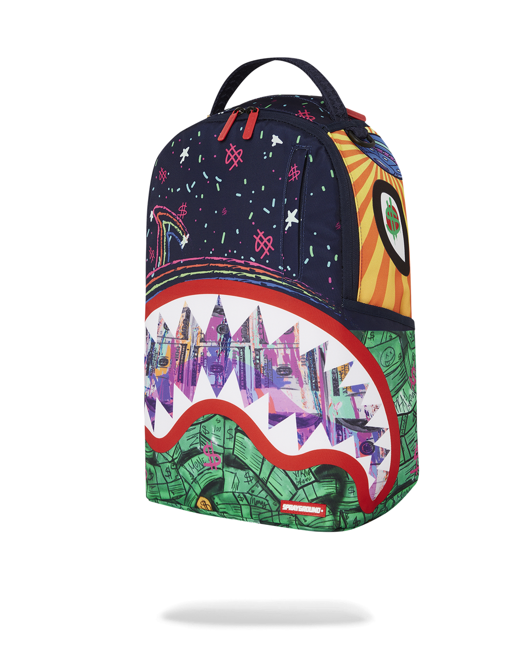 Side angle of the travel backpack for women with adjustable straps and side pockets