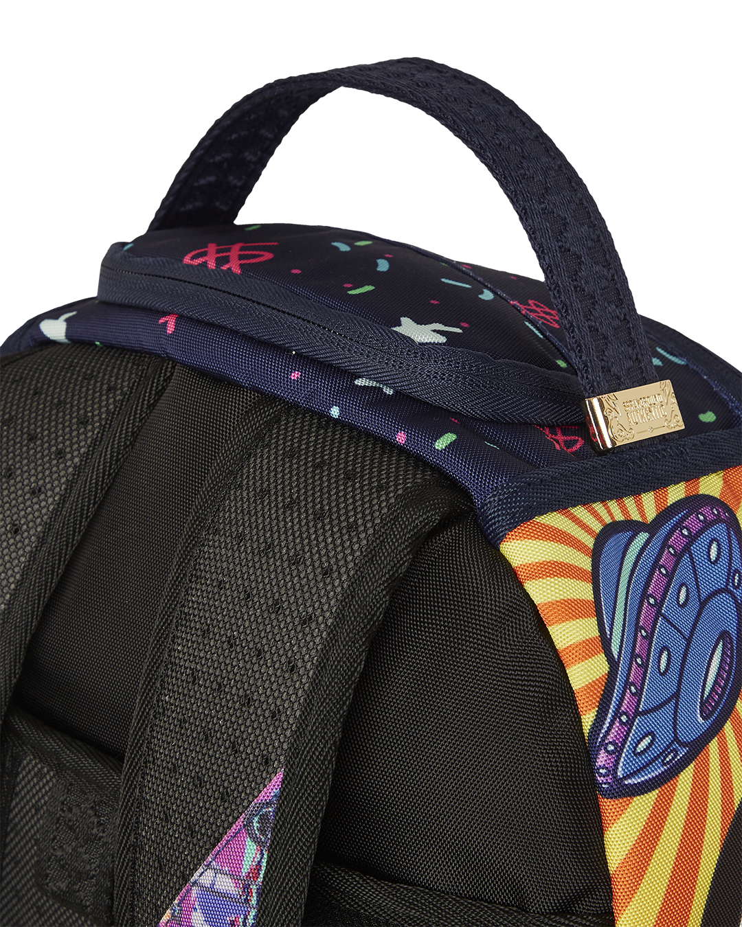 Side angle of the travel backpack for women with adjustable straps and side pockets