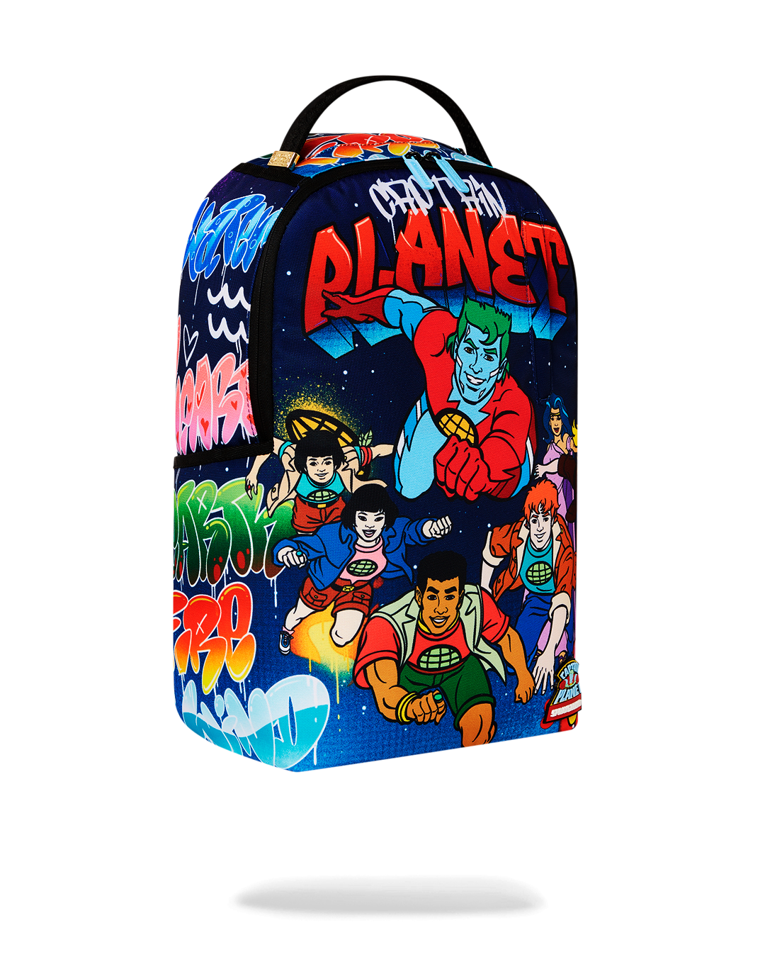 Interior of the Captain Planet DLXSR Backpack displaying the laptop compartment and organizer.