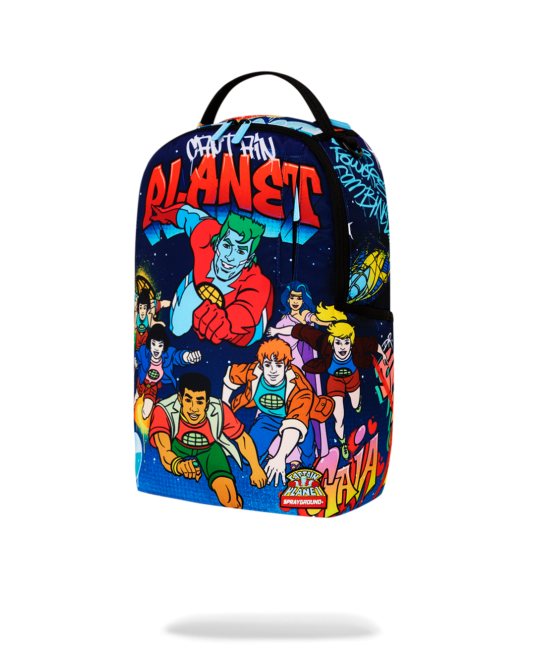 Interior of the Captain Planet DLXSR Backpack displaying the laptop compartment and organizer.