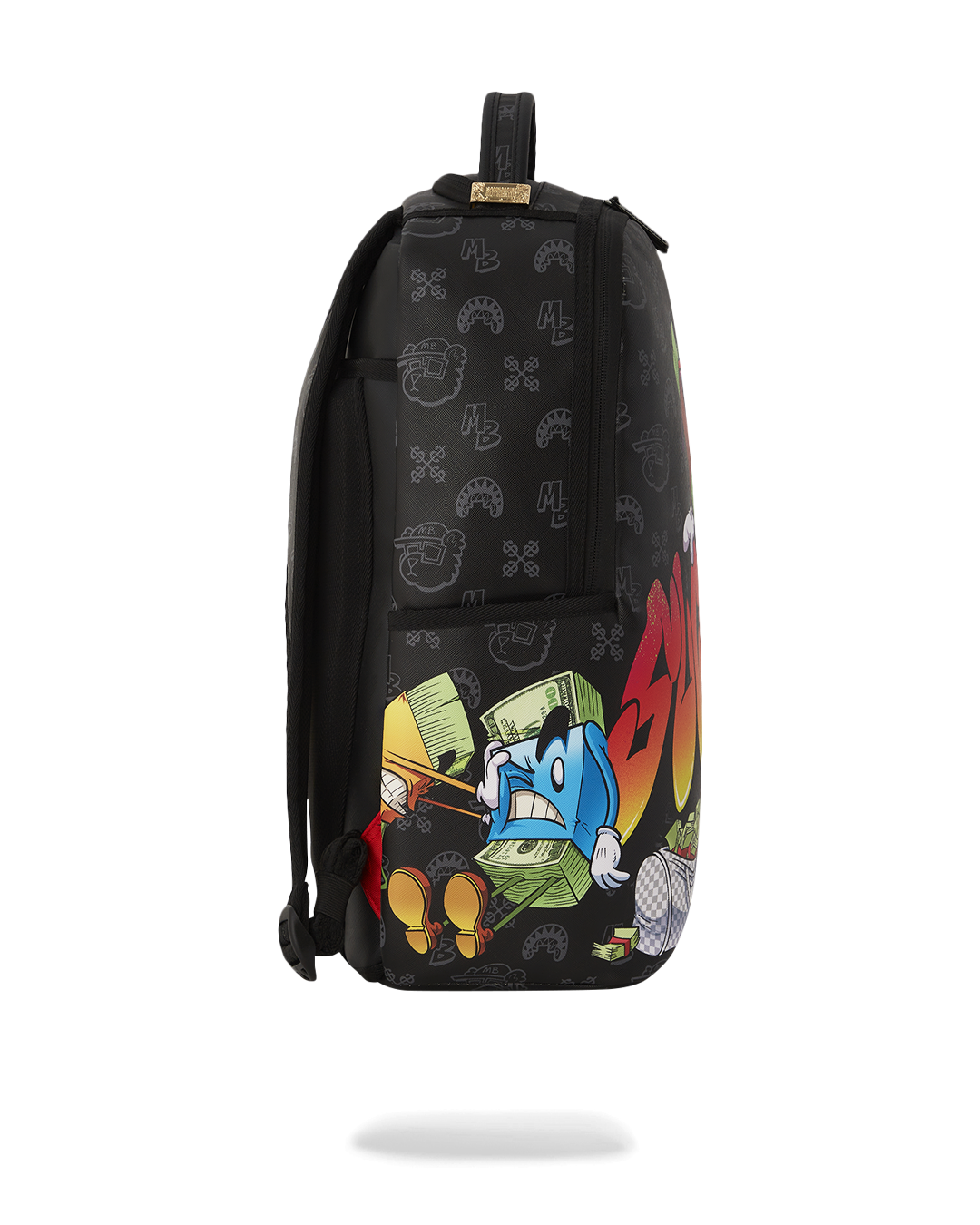 Interior view showing spacious compartments and laptop sleeve in the designer travel bag