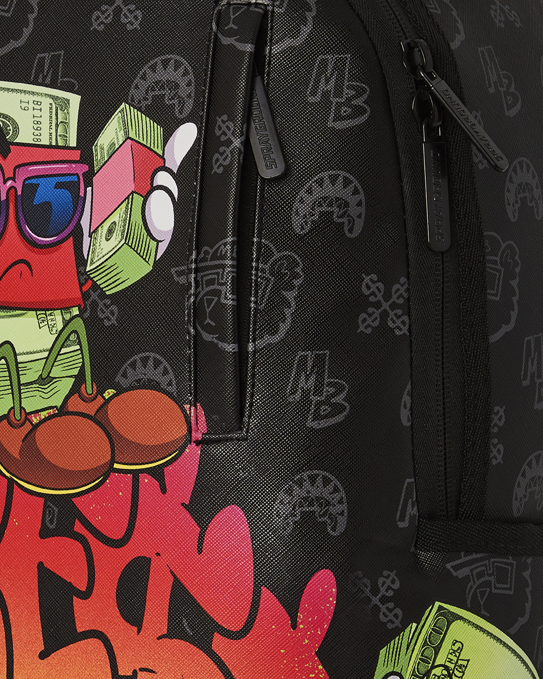 Side view of the topo designs global travel bag roller with ergonomic handle and water-resistant fabric