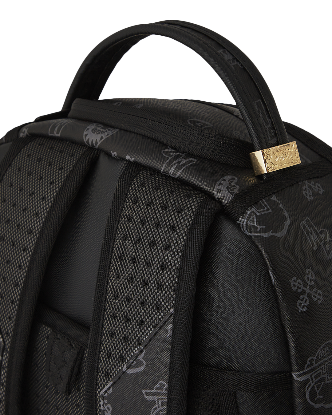 Interior view showing spacious compartments and laptop sleeve in the designer travel bag